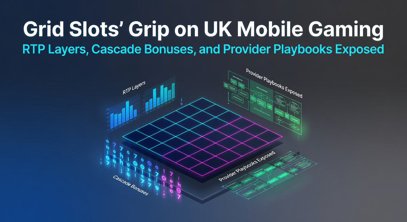 Vibrant grid slot interface on a mobile device showing cascading symbols and bonus activations in a UK gaming app