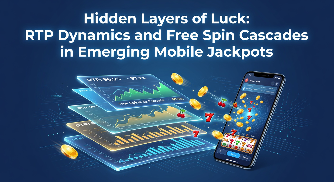 Dynamic visualization of cascading free spins and RTP layers in a mobile jackpot slot interface, showing symbols tumbling and jackpot meters building
