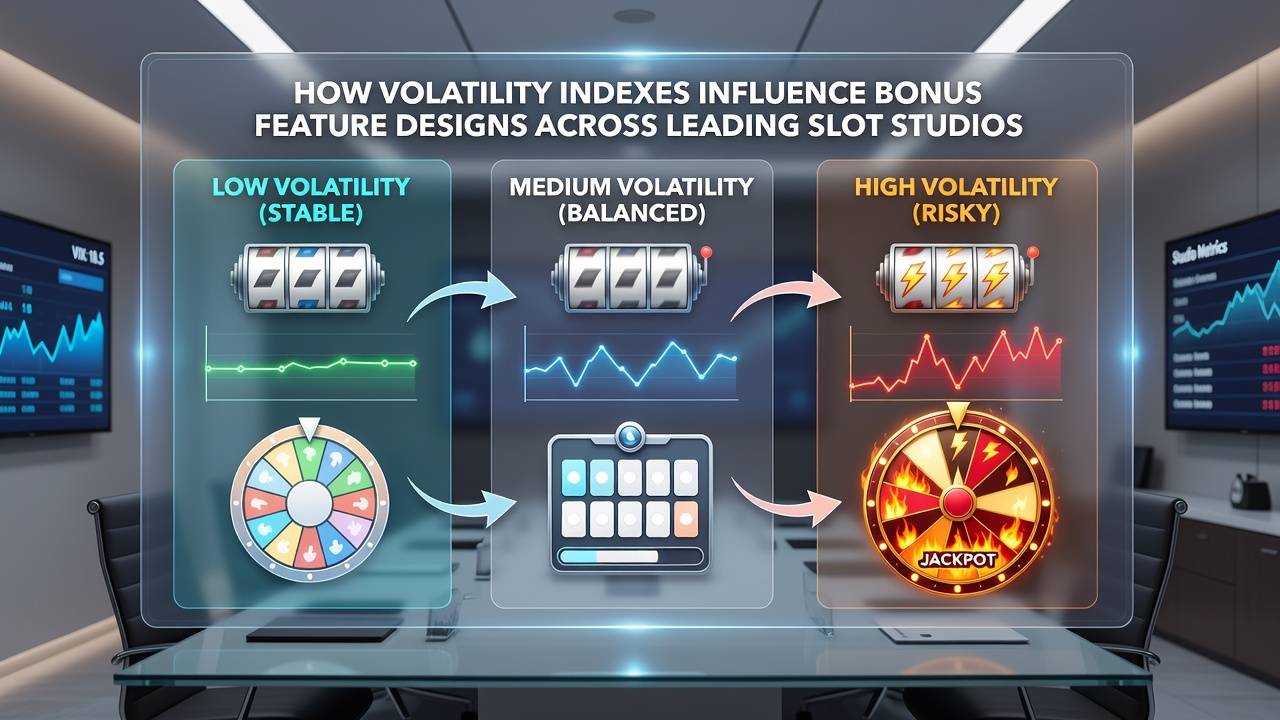 Developers analyzing bonus round simulations with volatility graphs overlaid on slot reels