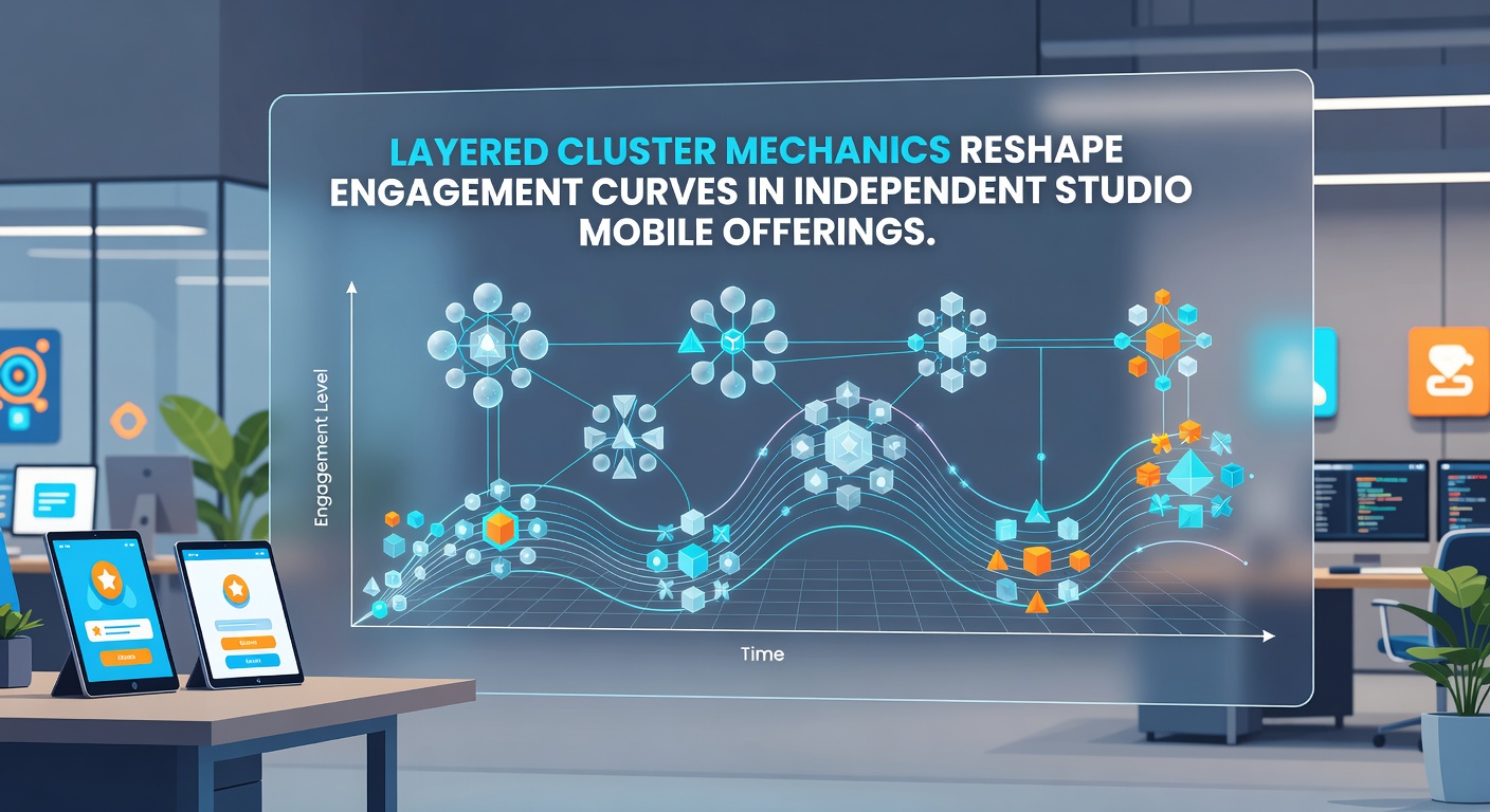 Analytics dashboard showing engagement curves with layered cluster activations marked at key session intervals