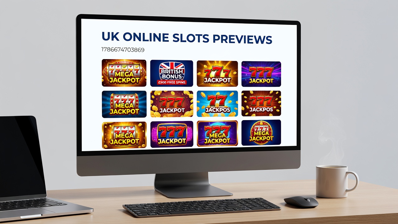 Detailed view of slot game mechanics including RTP displays and bonus feature icons on tablet screens