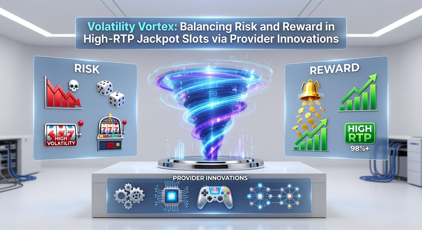 Close-up of jackpot meter filling up in a high-volatility slot, surrounded by cascading symbols and glowing RTP indicators